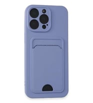 iPhone 14 Pro Max Kılıf Kelvin Kartvizitli Silikon - Lila