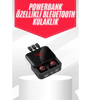 Tws Powerbank Kutulu Dijital Göstergeli Bluetooth Kulaklık Kablosuz Kulakiçi Kulaklık