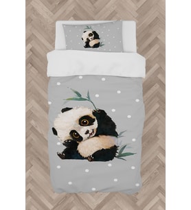 MEKTA HOME BEBEK VE ÇOCUK ODASI Sevimli Panda Desenli Nevresim Takımı