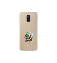 Samsung Galaxy A6 (2018) ile uyumlu Splash arı tasarımlı şeffaf silikon kılıf