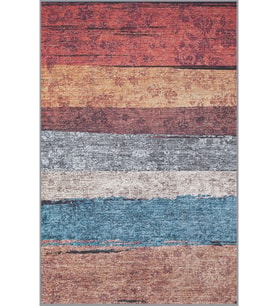 Eliana Home Baskılı, Yıkanabilir Kaymaz Taban Salon Halısı LNA1780 100x150 cm (Kırmızı)