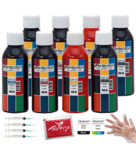 Perfection Canon Pixma MG5750 / MG6850 / MG7750 / TS5050 / TS6050 / TS8050 / TS9050 Mürekkep Dolum Seti 8x100 ml.