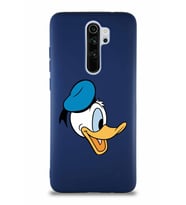 Xiaomi Redmi Note 8 Pro Soft Premier Kapak Donald Duck-F Tasarımlı Silikon Kılıf - Lacivert (Şeffaf)