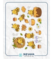 Arı Bal Sticker Set