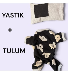 Doggy Doo Kedi Uyku Seti Penye Kedi Tulum ve Mini Yastık Takımı Pamuklu Tüy Dökülmesini Azaltır