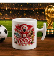 BK Gift Tunus Taraftar Temalı 2026 Dünya Kupası Tasarımlı Hammer Kupa Bardak