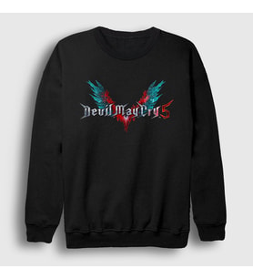 Presmono Unisex Siyah Logo Dante Devil My Cry Sweatshirt 532901tt