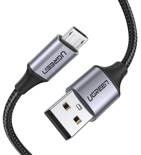 USB & USB-A Data ve Şarj Kablosu, 1.5 Metre, Siyah