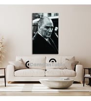 Atatürk ve Bayrak Cam Tablo