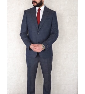 Jan Carlucci Slimfit Yelekli Drop 6 Takım-Lacivert