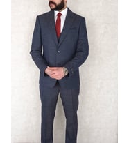 Jan Carlucci Slimfit Yelekli Drop 6 Takım-Lacivert