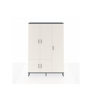 Arges Dolap 7 Raflı 5 Kapaklı Tek Askılı 132x30x195 Antrasit-Aytaşı/Çam