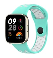Xiaomi Redmi Watch 3 Spor Delikli Kordon (SAAT DEĞİLDİR) - Turkuaz-beyaz