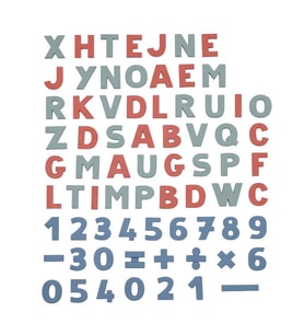 72 Magnetic Letters & Numbers