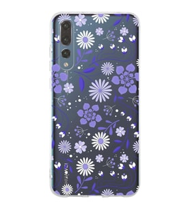 Huawei P20 Pro Uyumlu Kapak Flowers Tasarımlı Şeffaf Silikon Kılıf