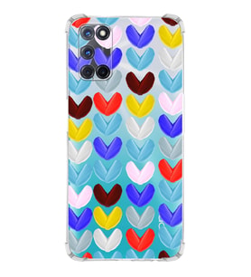 PrintiFy Oppo A72 Uyumlu Water Color 1 Baskılı Şeffaf Köşe Korumalı Antişok Kılıf
