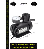 #HavaKompresör 12V 300 PSI Kompakt Lastik Basınç Ayarı Güçlü Performans Taşınabilir Hava Kompresörü