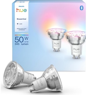 Philips Hue Essential 4.7W Gu10 345 Lumen Renkli Akıllı Spot Ampul (2'Li Ekopaket) (Çok Renkli)