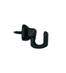Vidalı Kanca, Askı Küçük - 15x18mm, Siyah - 1 Adet