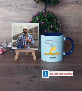 Antrenör Fotoğraflı Dekoratif Taş, Kupa Bardak Beyaz Hediye (Model 3)
