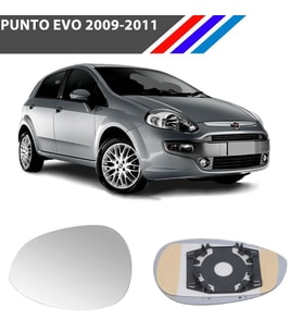 Otozet - Fiat Punto Evo Sağ Dış Ayna Camı Yolcu Tarafı Mekanik Tip 2009-2011