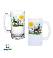 Snoopy Kulplu Bira Bardağı Buzlu veya Şeffaf Seçenekli 0348
