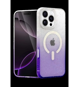 iPhone 16 Pro Pummel Shiny Magsafe Kapak - Mor