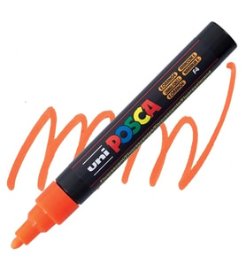 UNİ POSCA SU BAZLI POSTER MARKER PC-5M 1.8-2.5 FLUORESCENT TURUNCU