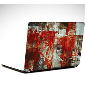 Koyu Kırmızı Soyut Laptop Sticker 13 İnch (34X24CM)