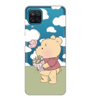 Samsung Galaxy A12 Uyumlu Winnie The Pooh Tasarımlı Şeffaf Telefon Kılıfı