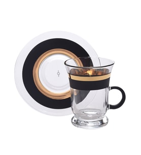 Decorium Çay Takımı Kulplu 12 Prc Vision Black M02048