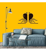 Ellerle Birleşen Kalpler Dekoratif Duvar Sticker, Çıkartma, Etiket