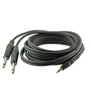 Powermaster 3 Metre 3.5mm Stereo to 2 x 6.3mm Mono Jak Ses Kablosu