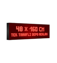 Kırmızı Kayan Yazı Led Tabela 48x160 cm Tek Taraflı