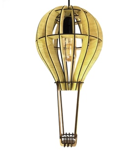 Çocuk Genç Odası Için Doğal Ahşap Mdf 3d Puzzle Lazer Kesim Uçan Balon Avize