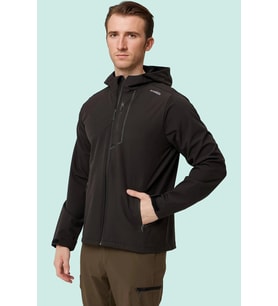 Erkek Softshell Mont Su Gecirmez Campanula Rüzgar Geçirmez Nefes Alabilir Outdoor Günlük Kullanıma (Siyah)