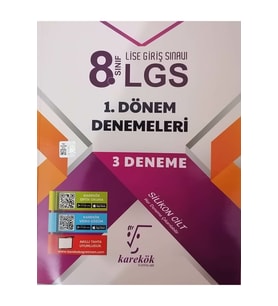 Karekök Yayınları Karekök 8.Sınıf LGS İlk Dönem 1.Yarıyıl 3'lü Deneme Seti - kkök (Çok Renkli)