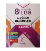 Karekök Yayınları Karekök 8.Sınıf LGS İlk Dönem 1.Yarıyıl 3'lü Deneme Seti - kkök (Çok Renkli)