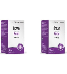 Orzax Ocean Biotin 5000 Mcg 60 Kapsül 2'li