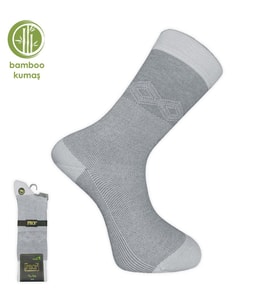 Bambu Erkek Çorabı - Tumaniş - Gri (17104-R6)