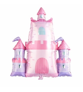 Pembe Prenses Şato Şekilli Folyo Balon 1 Adet
