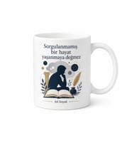 Felsefe Öğretmenine Hediye Düşünce Temalı Özel Baskılı Porselen Kupa Bardak