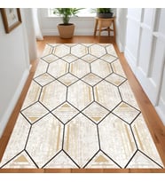 Eliana Home Dijital Baskı Yıkanabilir Kaymaz Taban Salon Halısı Ve Yolluk LNA0873-FNL83 (Mavi)