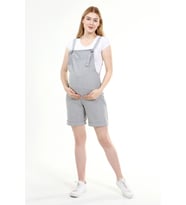 Luvmabelly MYRA6200 - Gri Hamile Şort Salopet