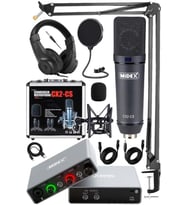 Stüdyo Ekipmanları Exclusive Paket-1 CX2 Mikrofon GLX-700GR Ses Kartı Stüdyo Kayıt Seti