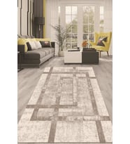 Dijital Kaymaz Taban Yıkanabilir Modern Renkli Salon Halısı Mutfak Halısı Yolluk ND-HT-94 (Kahverengi)