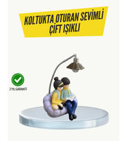 Okuyan Çift Figürlü Dekoratif Gece Lambası Hediye Seçeneği
