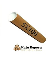 5x100 cm Kapaklı Silindir Postüp Rulo Gönderi Kutusu