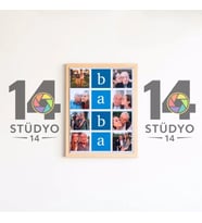Stüdyo 14 Çerçeveli 8 Resimli Kişiselleştirilebilir Kolaj Anı Tablo - Babaya Hediye - Sevgiliye Hediye -Anneye Hediye