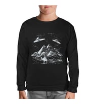 Egyptian Pyramids and Aliens Siyah Çocuk Sweatshirt